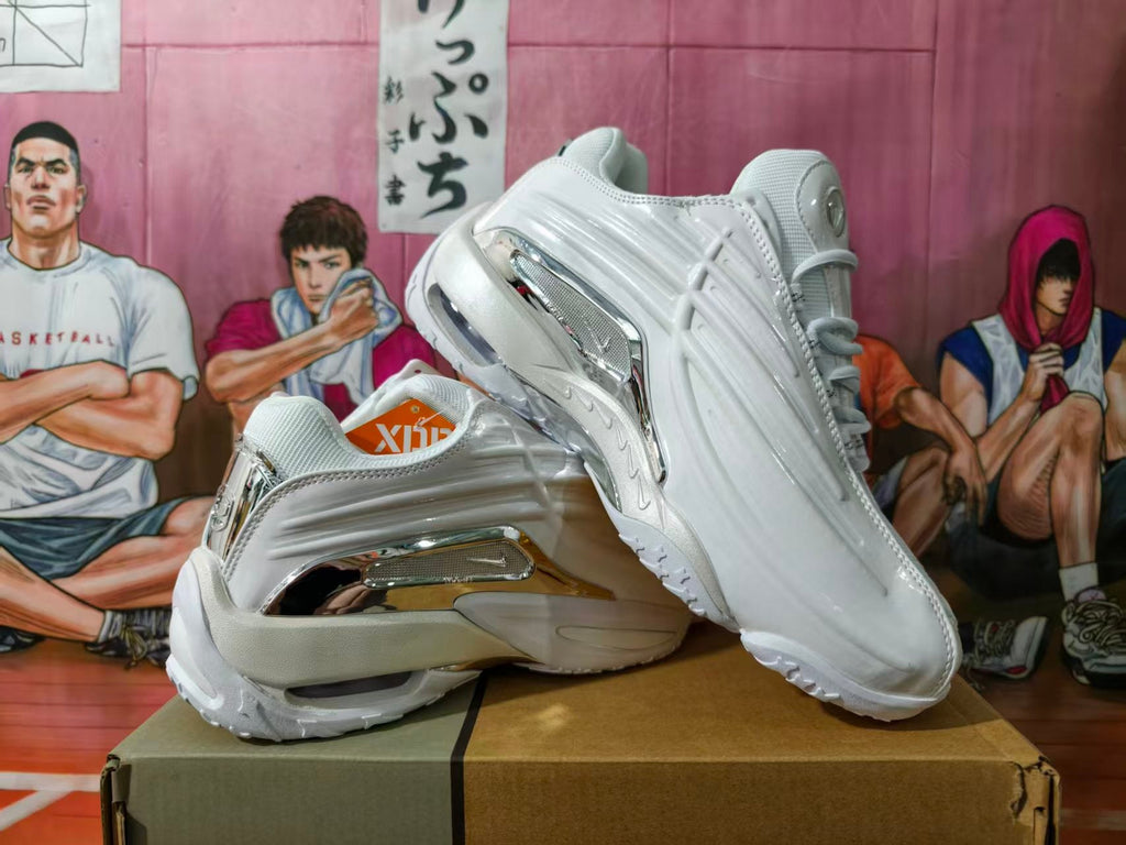 Silver White Low-Top Sneakers