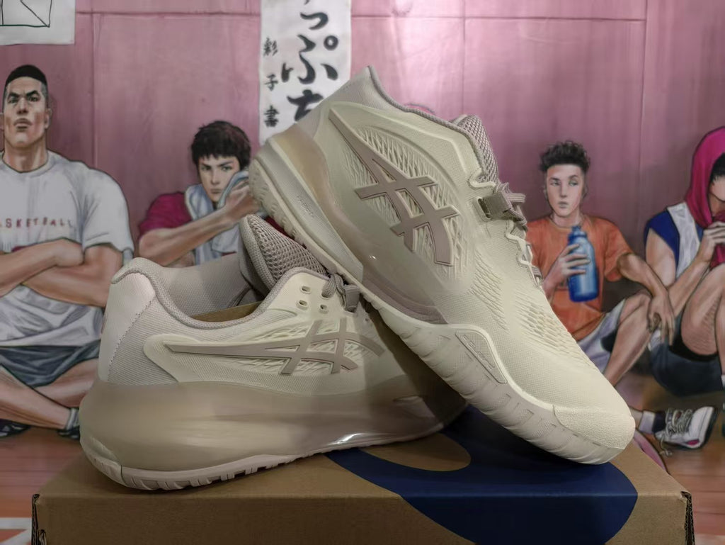 ASICS Basketball Shoes in Cream and Taupe