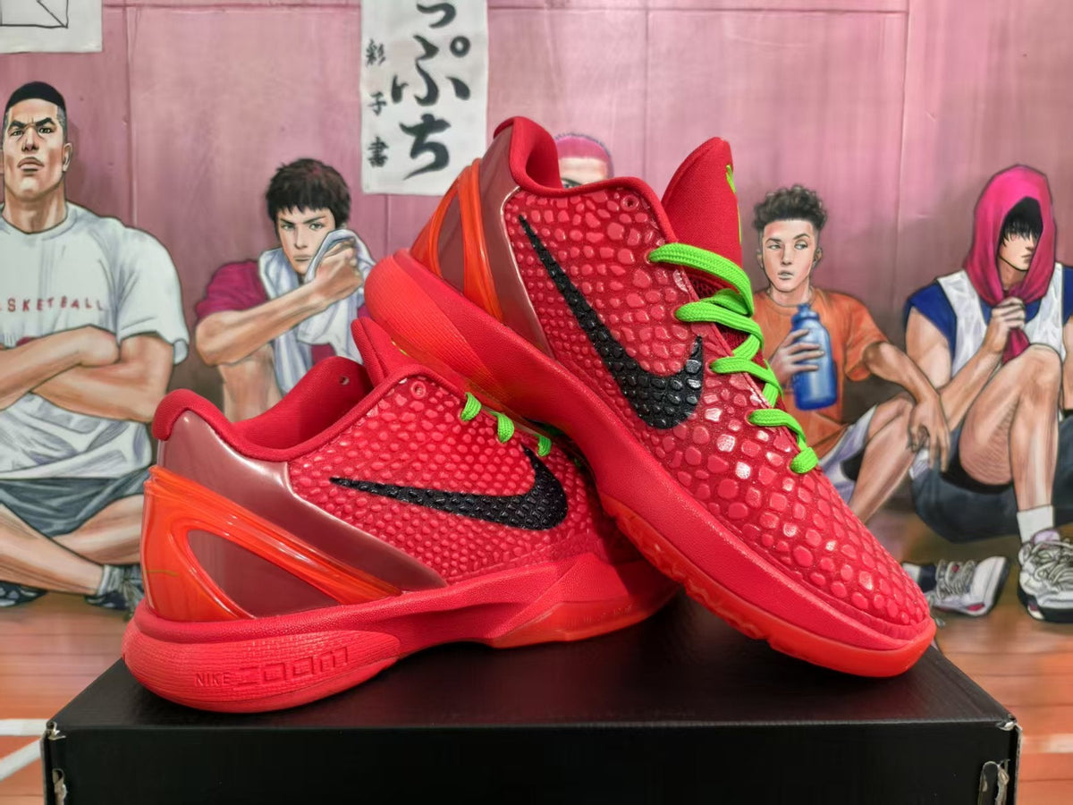 Nike Zoom Basketball Sneakers Red Green
