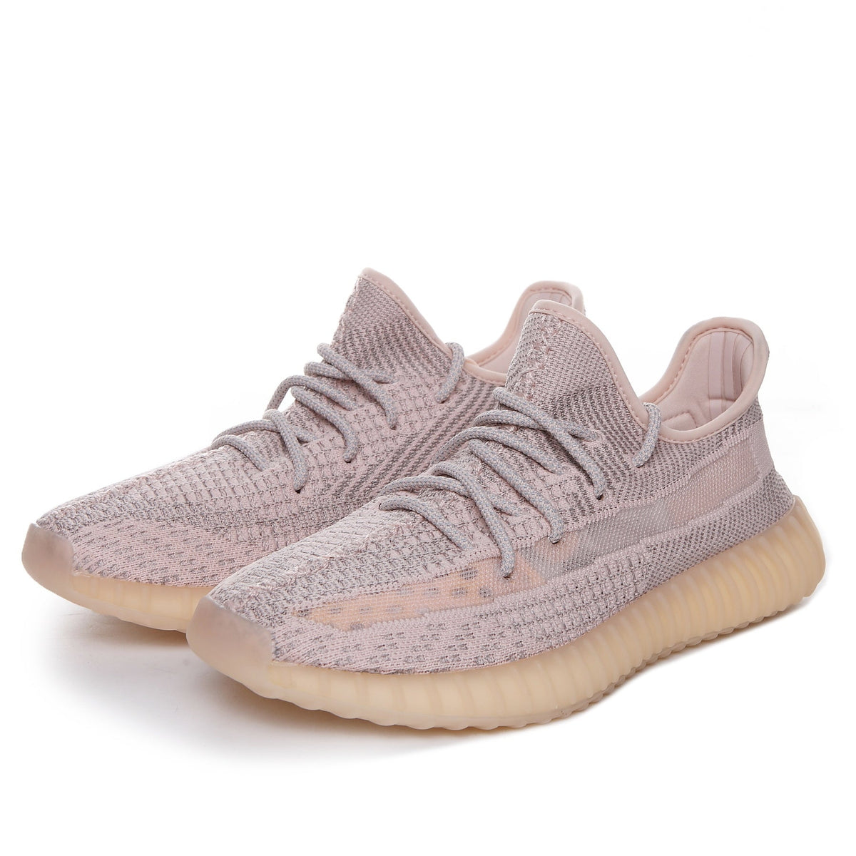 Yeezy 350 V2 Knit Sneakers in Taupe