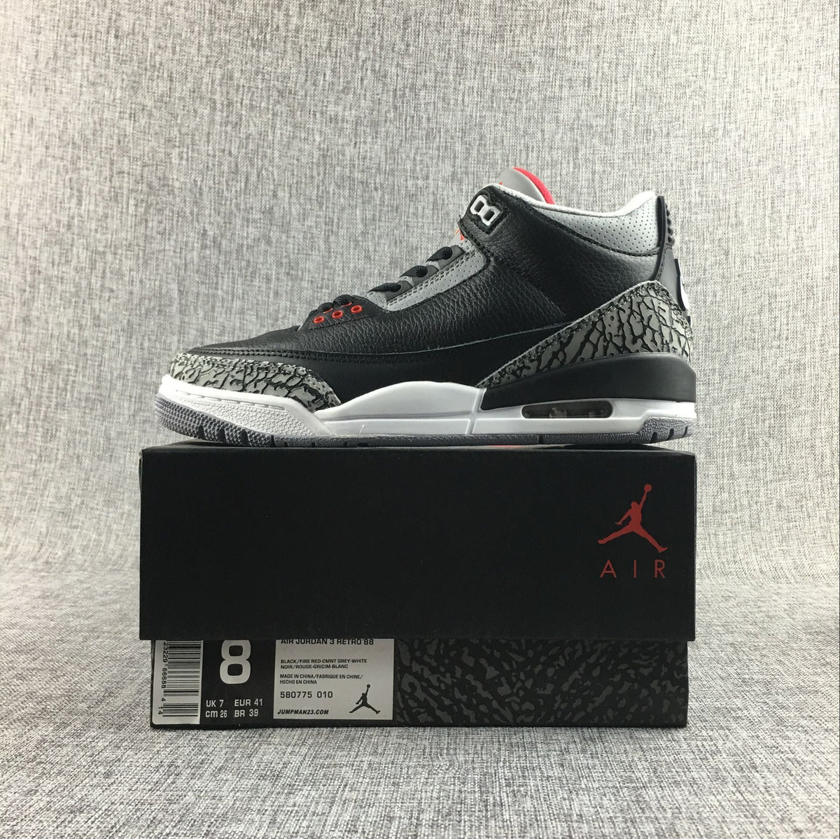 Jordan Air Jordan 3 Retro Black Cement Sneakers