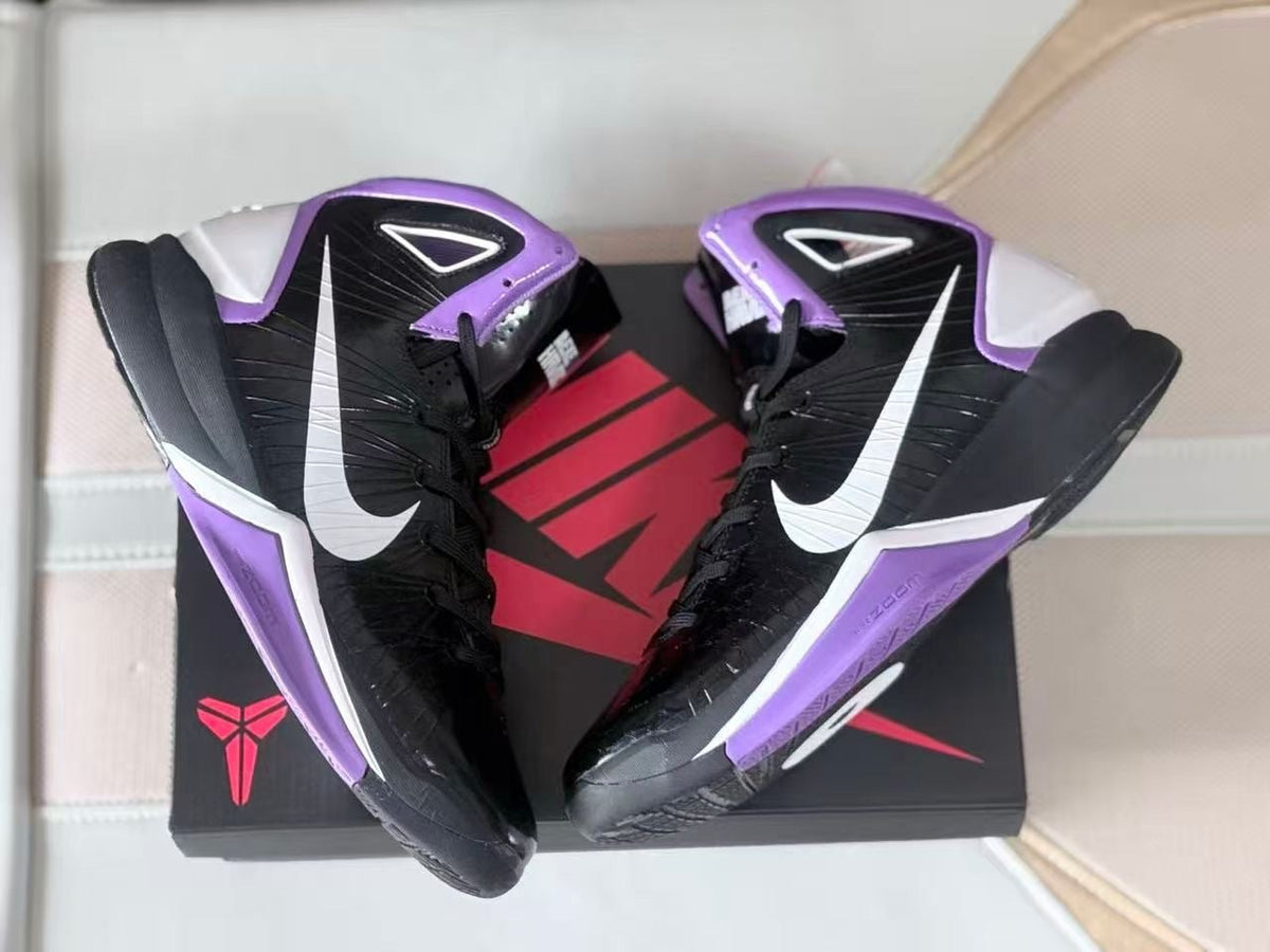 Nike Zoom Kobe 7 Basketball Shoes Black White Purple