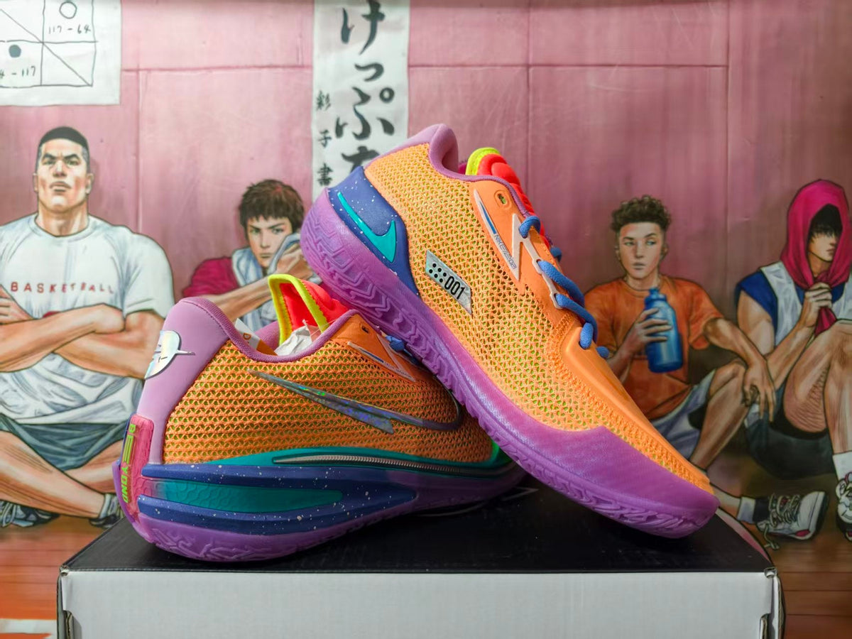 Nike Basketball Shoes Orange Silver Multicolor