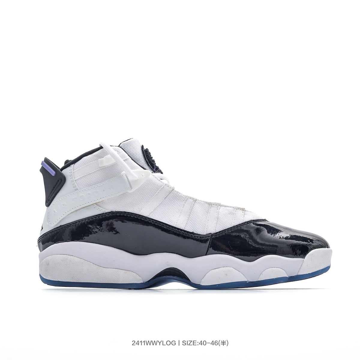 Jordan 6 Rings White Black Purple Sneakers 2411WWYLOG