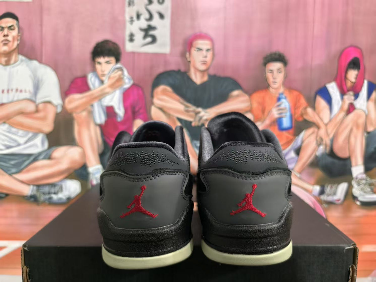 Jordan Black and Grey Low-Top Sneakers