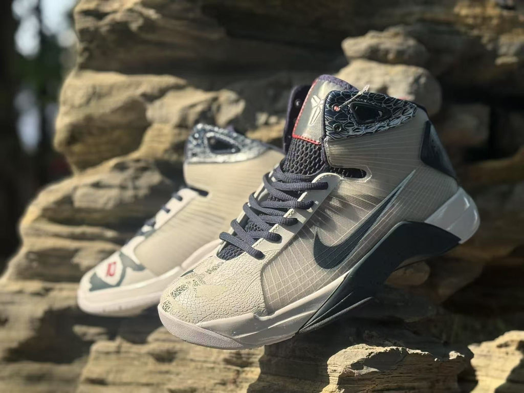 Nike HD2008 High-Top Basketball Sneakers Gray Black