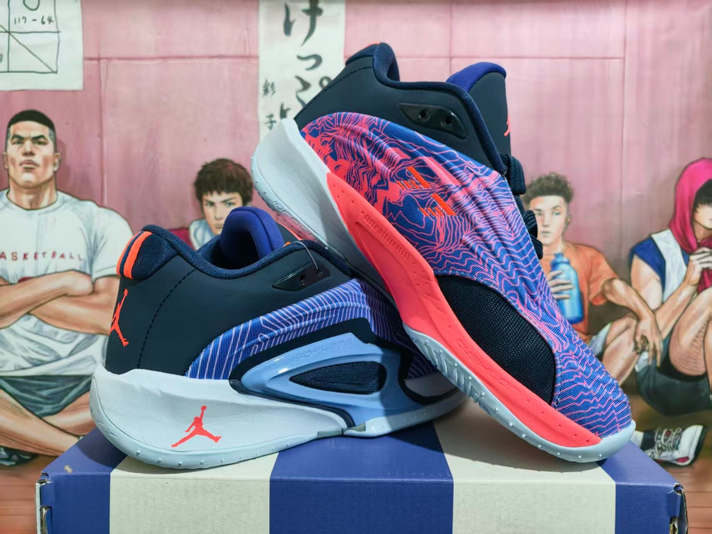 Jordan Luka 4 Basketball Shoes Purple and Navy