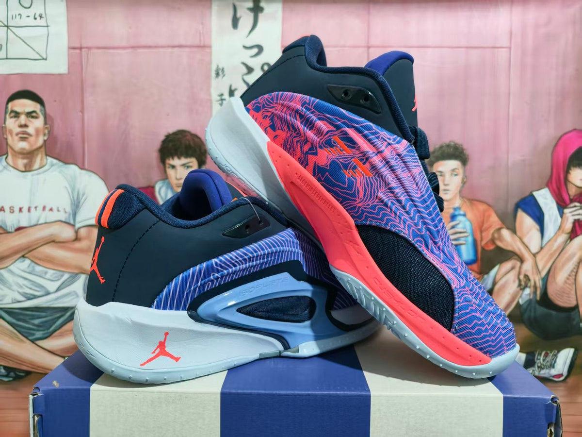 Jordan Luka 4 Basketball Shoes Purple and Navy