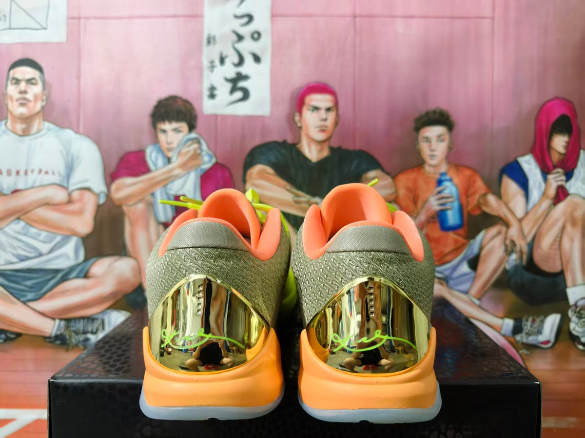 Nike Basketball Sneakers Olive Gold Neon Green