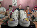 PUMA All-Pro Basketball Shoes in White, Purple and Gold