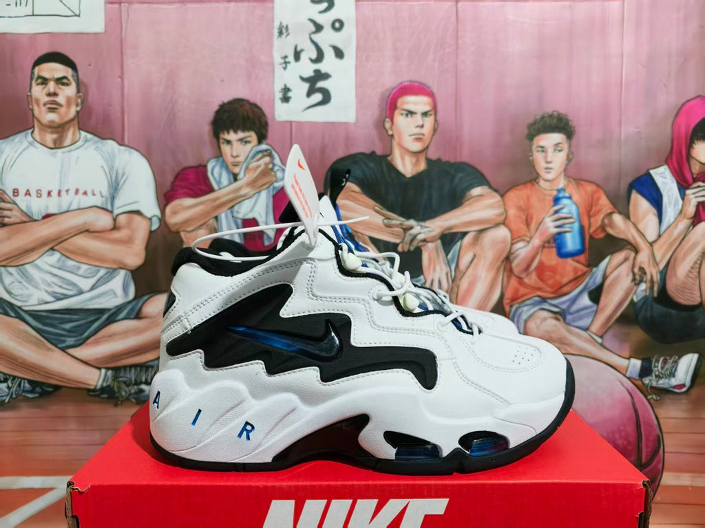 Nike Air Basketball Sneakers White Black Royal Blue