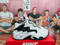 Nike Air Basketball Sneakers White Black Royal Blue