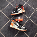 Air Jordan 1 Off-White Black Orange High-Top Sneakers