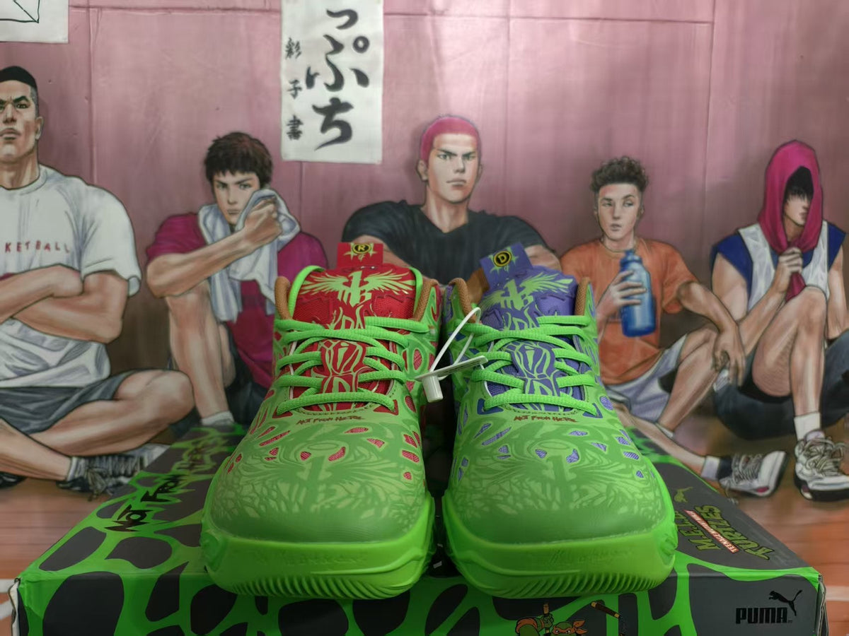 PUMA M.E.L.O. TMNT Mismatched Basketball Sneakers