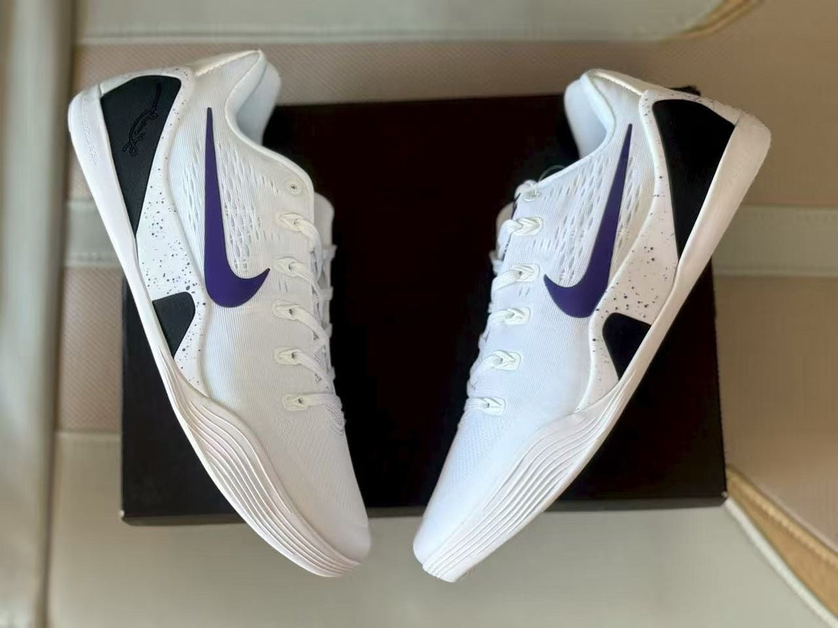 Nike Kobe 9 Basketball Sneakers White Purple