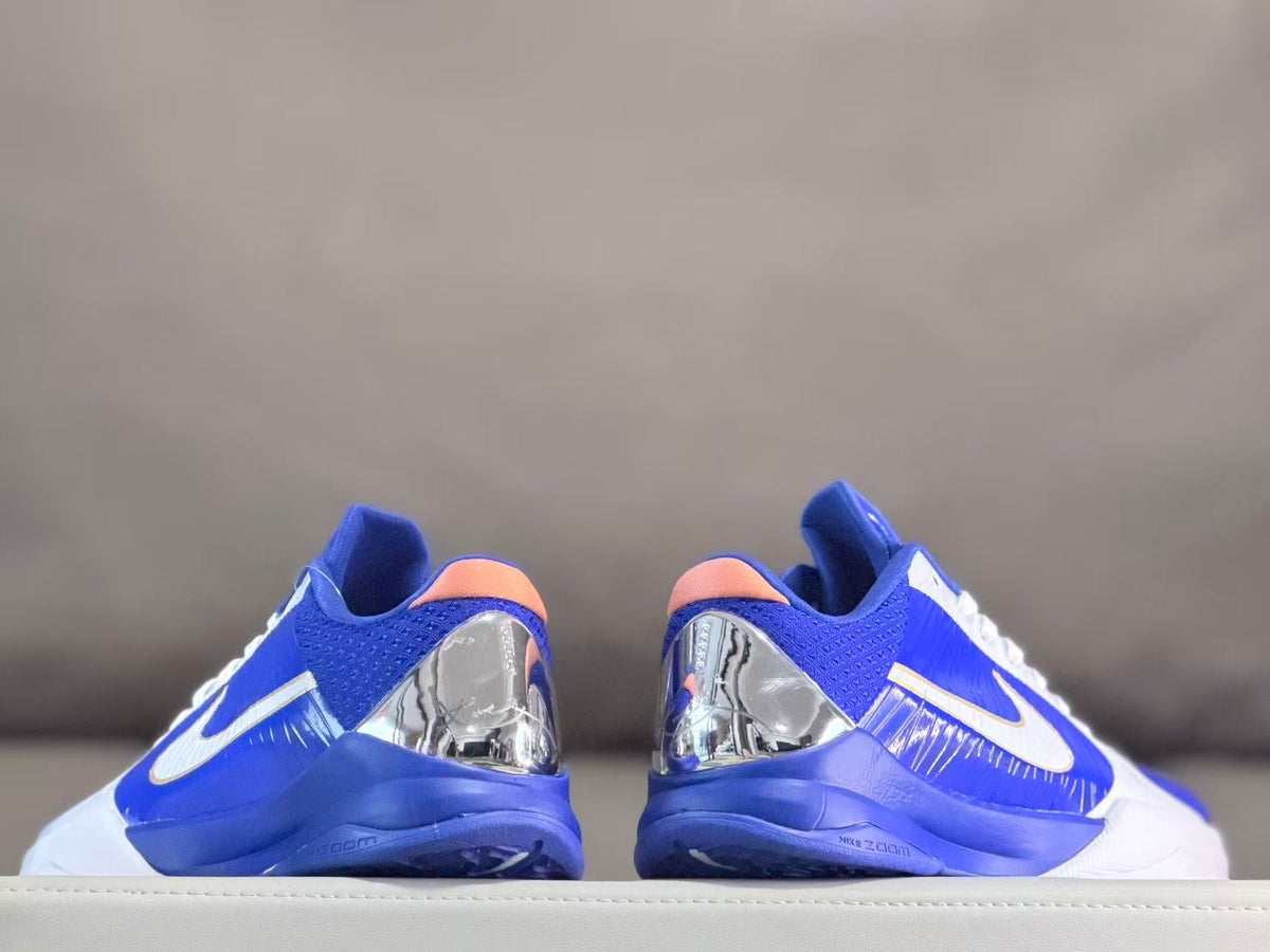 Nike Kobe 5 Basketball Shoes Blue and White Sonic