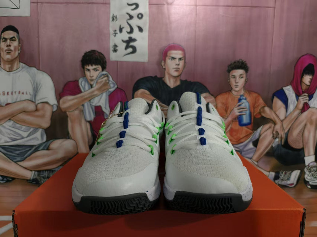 Nike Scoring King Basketball Shoes White Green Blue