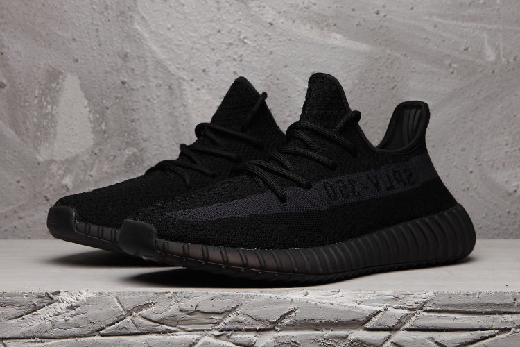 Yeezy 350 V2 Black Knit Sneakers