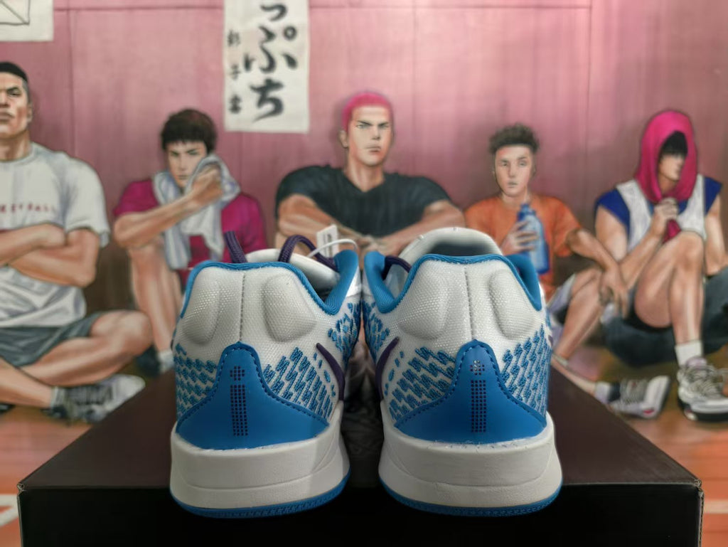 Nike Blue and White Basketball Sneakers