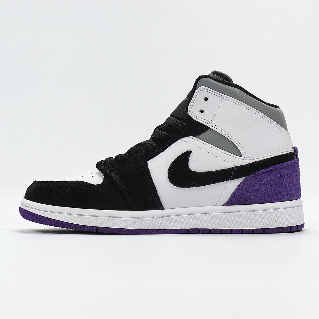 Jordan High-Top Sneakers Black White Purple 852542-105