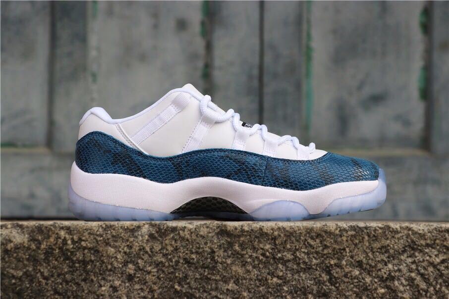 Jordan Air Jordan 11 Low Navy Snakeskin Sneakers