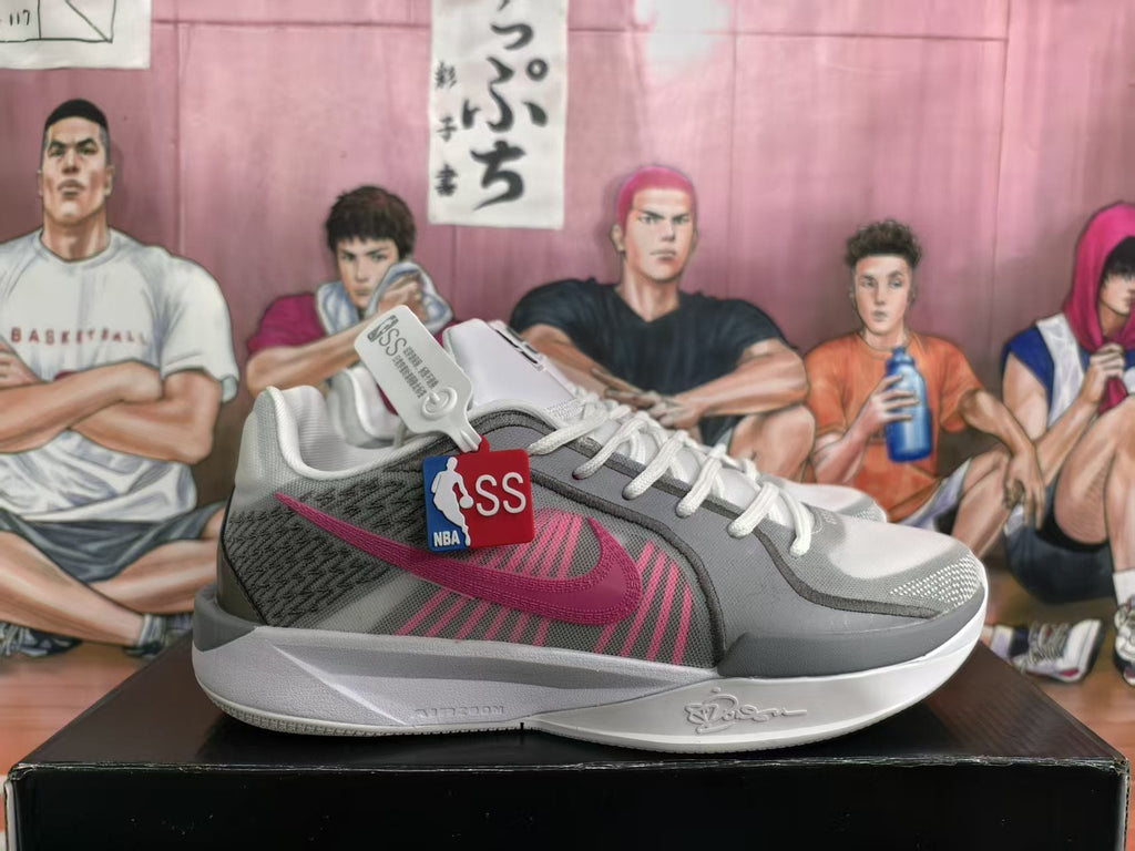 Nike Basketball Sneakers White Pink Gray