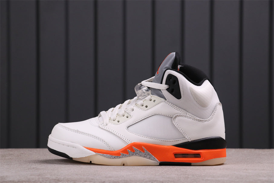Jordan Air Jordan 5 Fire Red High-Top Sneakers White Black Orange DC1060-100