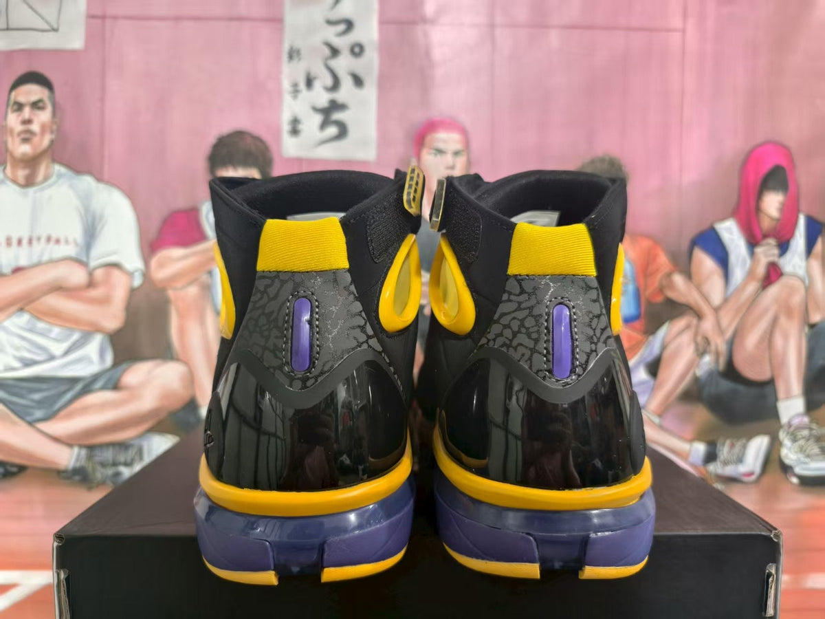Nike Black Purple Yellow High-Top Basketball Sneakers