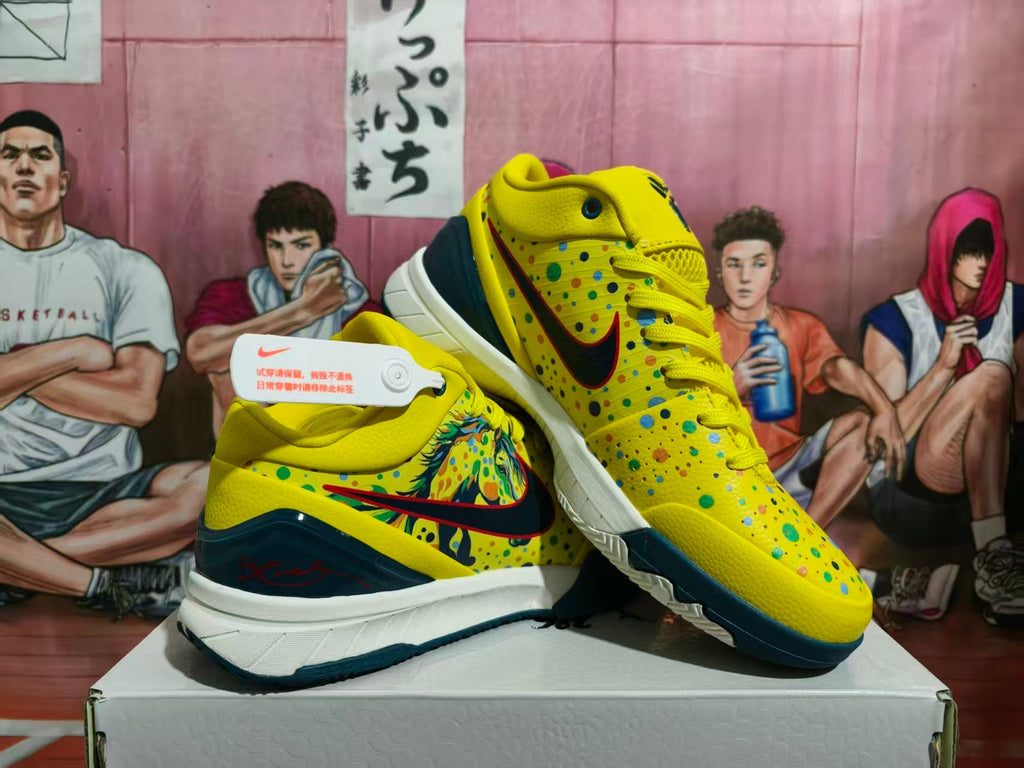 Nike Kobe Yellow Blue Basketball Sneakers