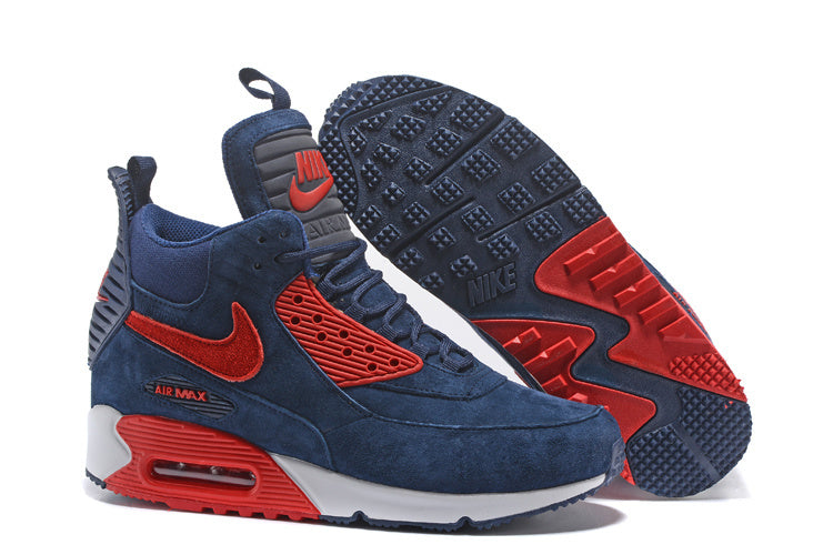 Nike Air Max 90 SneakerBoot High-Top Navy Red