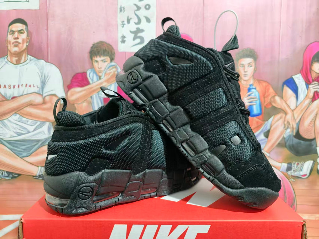 Nike Air More Uptempo Black Basketball Sneakers
