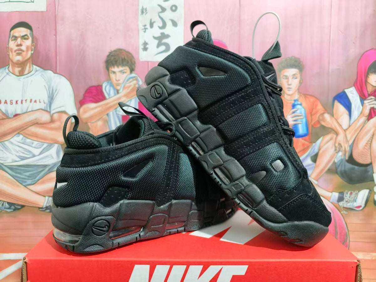 Nike Air More Uptempo Black Basketball Sneakers