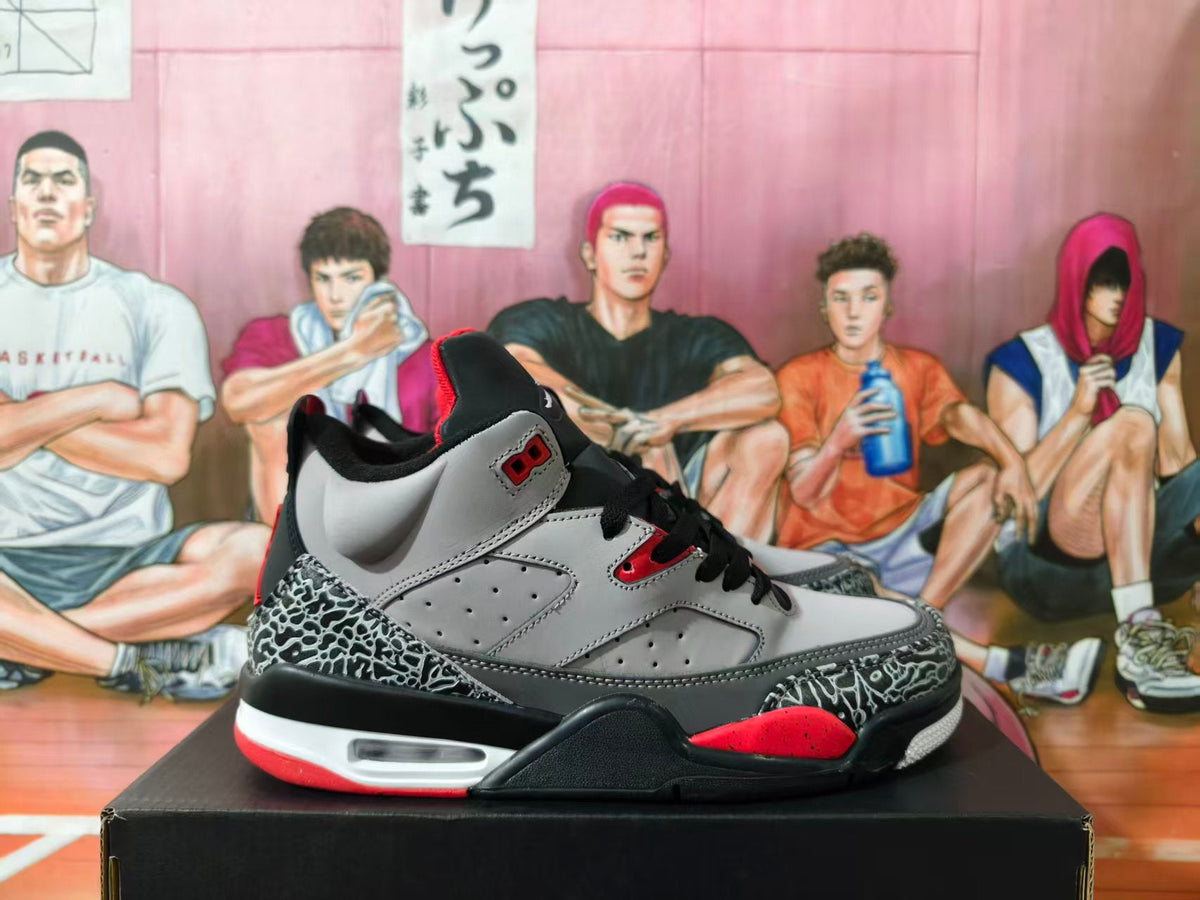 Jordan 3 Retro Sneakers Grey Black Red