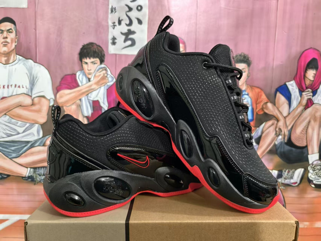 Nike Black and Red Basketball Sneakers