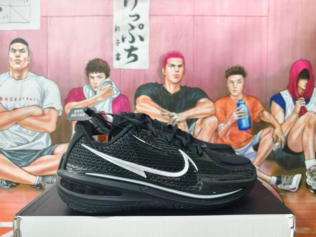 Nike GT Cut 3 Basketball Shoes, Black and Silver