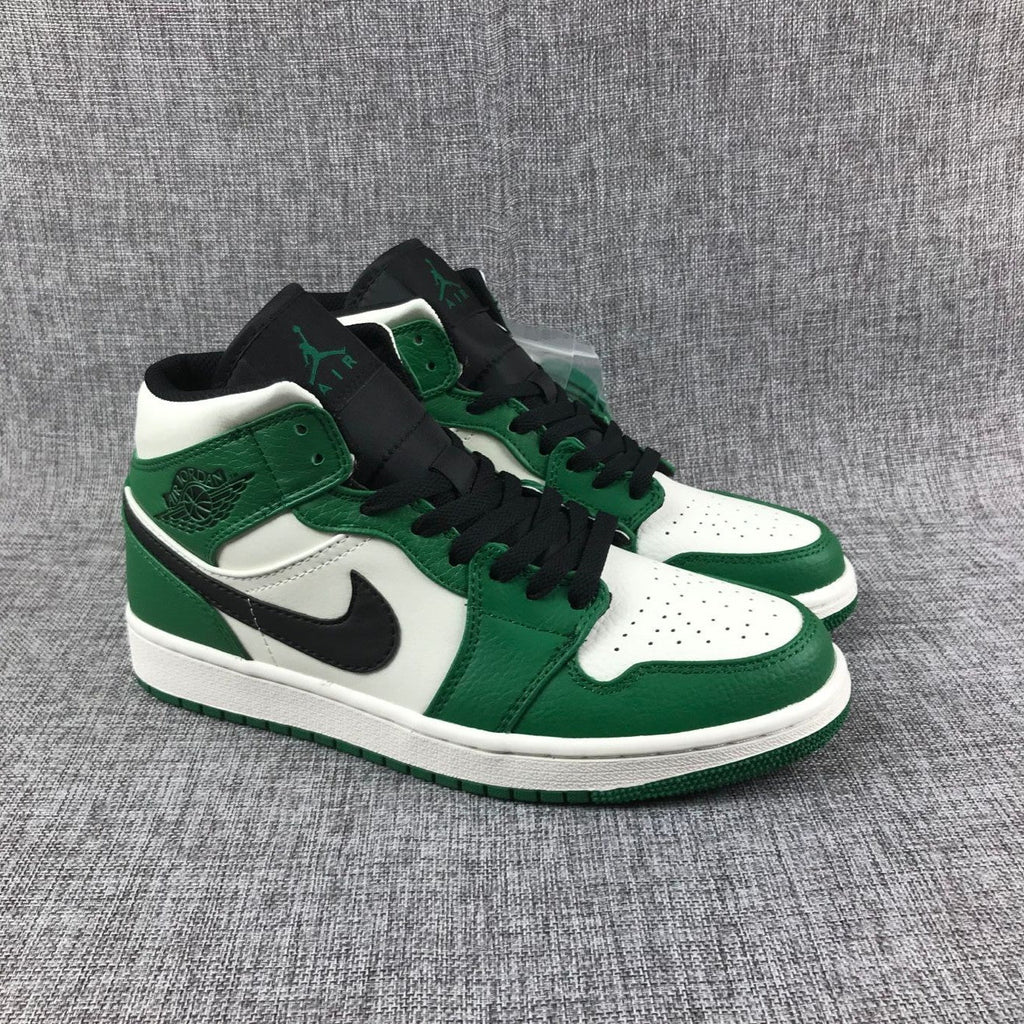 Jordan Air Jordan 1 Mid SE Green White Black Sneakers 852542-301