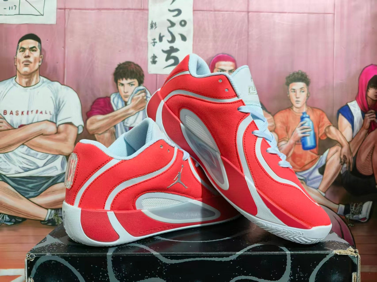 Jordan 20 Basketball Shoes in Red and Light Blue