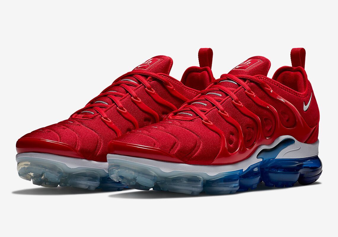 Nike Air VaporMax Plus Red Blue White Sneakers