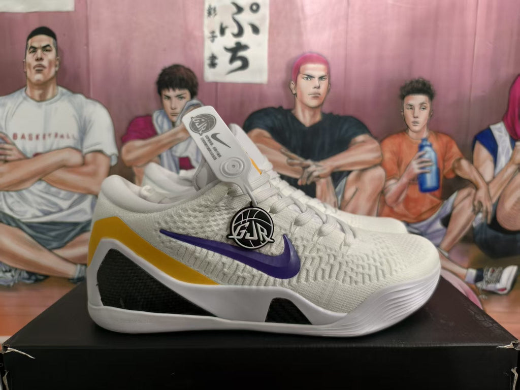 Nike Basketball Sneakers White Yellow Purple