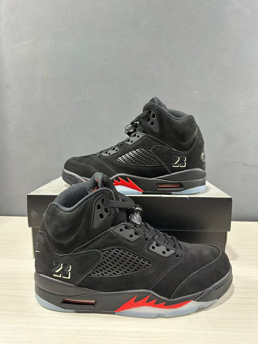 Jordan Air Jordan 5 Retro Black Red High-Top Sneakers