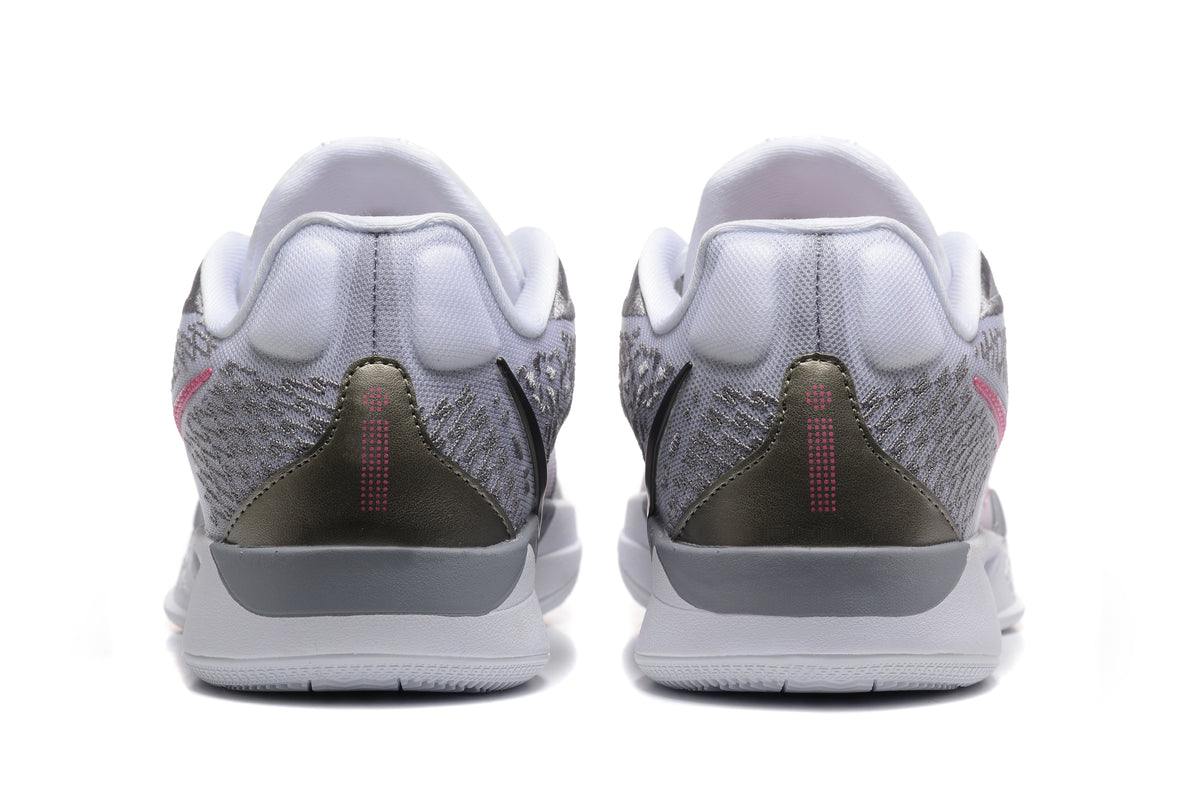 Nike FQ2174-100 Basketball Shoes, White and Grey with Pink