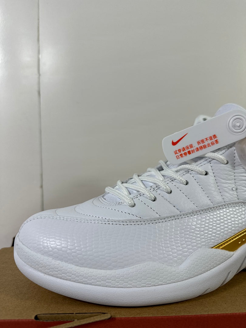 Jordan Air Jordan 12 Retro Phantom White Metallic Gold Sneakers