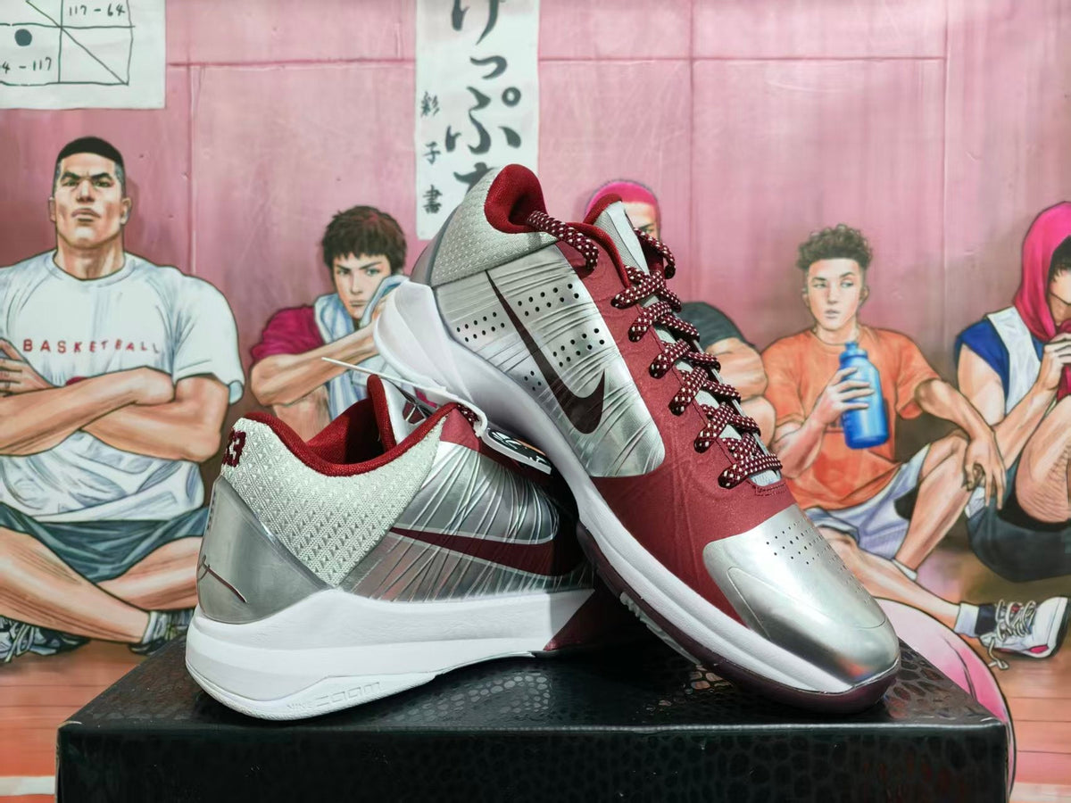 Nike Basketball Sneakers Burgundy Silver White