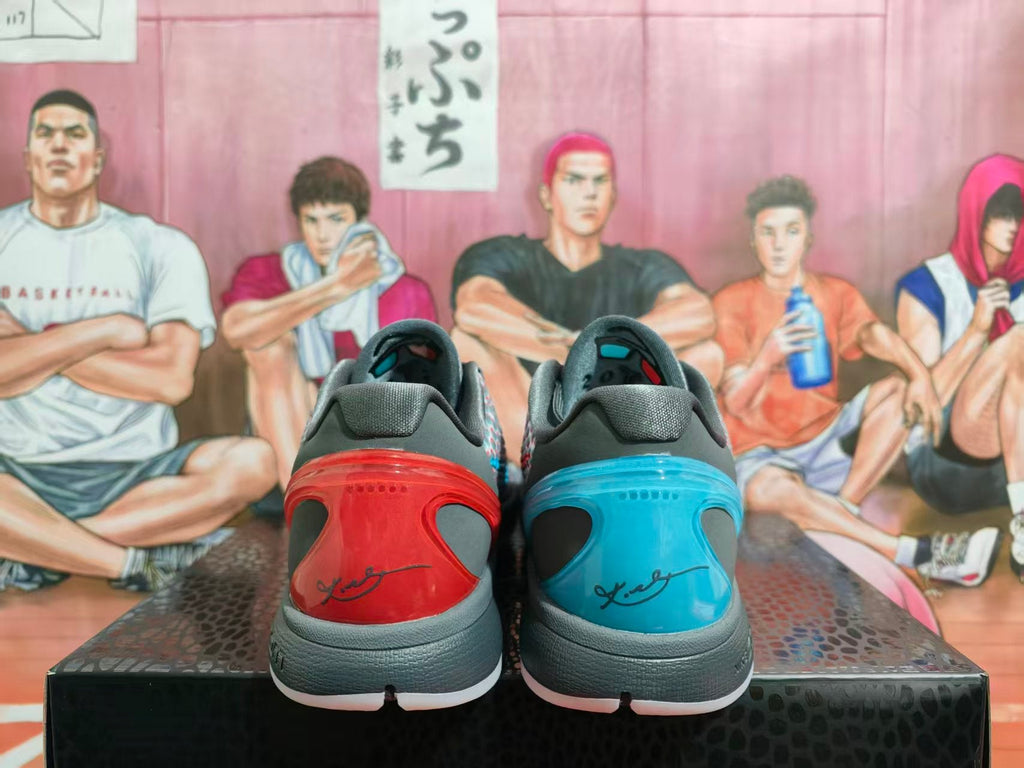Nike Zoom Basketball Sneakers 3D Hollywood Grey Blue Red