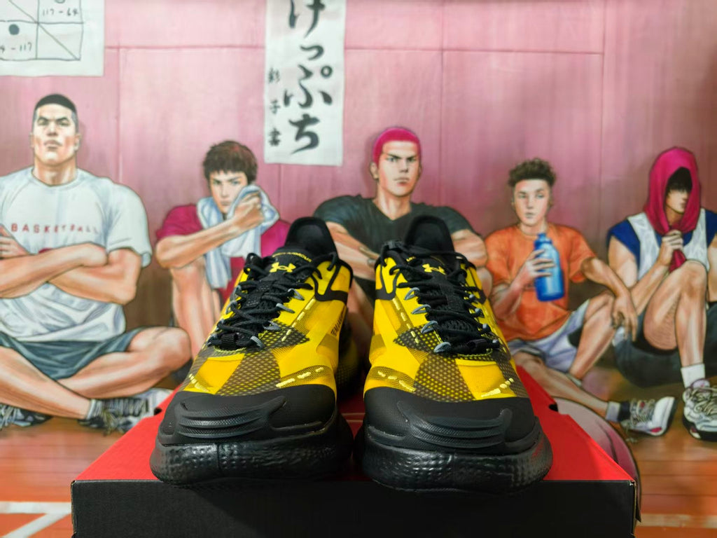 Under Armour Curry Basketball Shoes in Yellow and Black