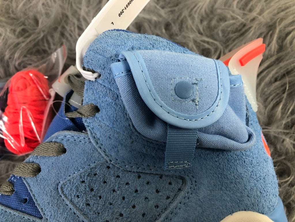 Jordan 6 Travis Sky Blue Suede Sneakers