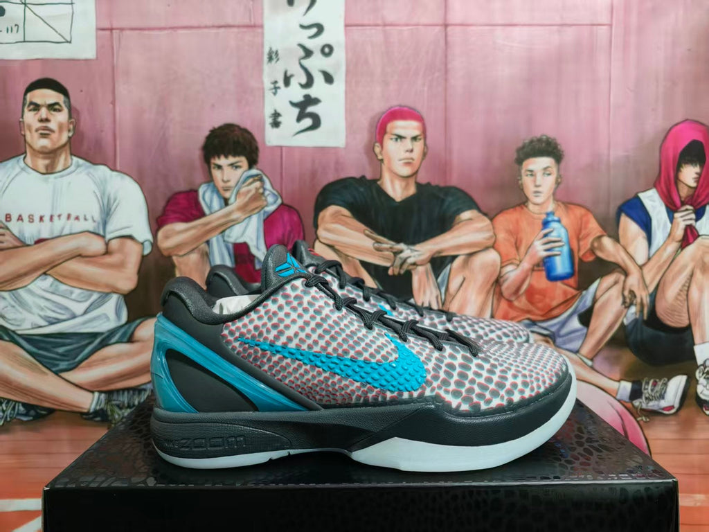 Nike Zoom Basketball Sneakers 3D Hollywood Grey Blue Red