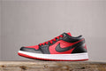 Jordan 1 Low Black Red White Sneakers 553558-610