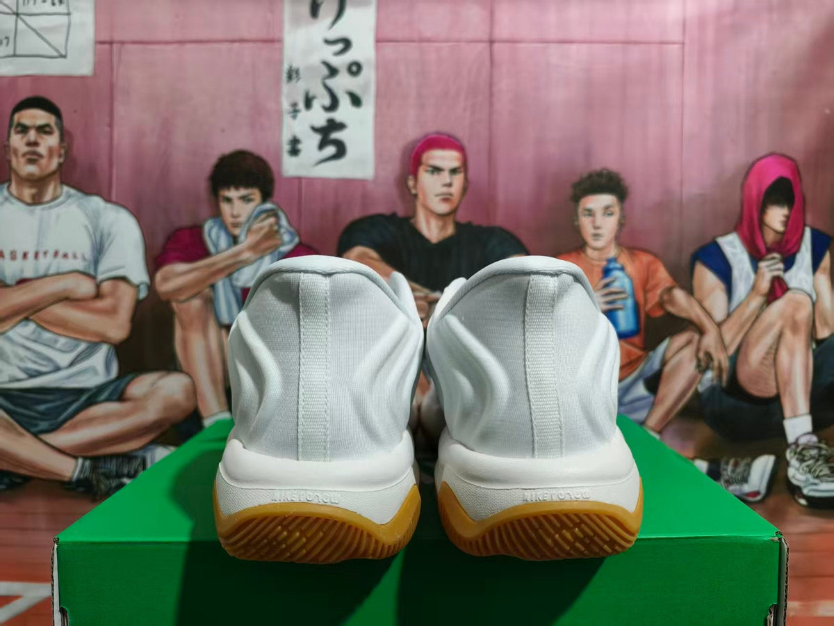 Nike Basketball Shoes White Blue Gum Sole