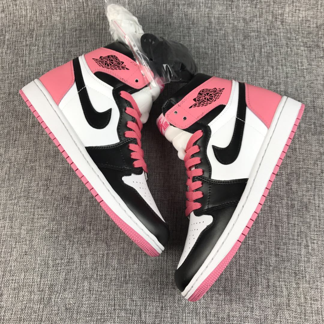 Jordan Air Jordan 1 High Dirty Pink Black Toe Sneakers